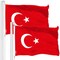 G128 2 Pack: Turkey Turkish Flag | 3x5 Ft | Printed 150D Polyester - Indoor/Outdoor, Vibrant Colors, Brass Grommets, Quality Polyester, Much Thicker More Durable Than 100D 75D Polyester